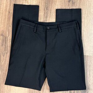 Savane  Men's Straight Fit Solid Dress Pants Black Sz 30x30